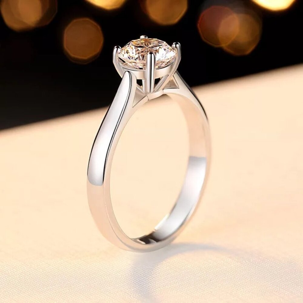 2 Carat Lab Diamond Solitaire 4 Prong Setting Ring